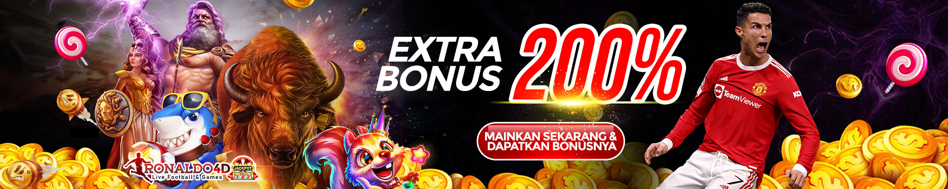 PROMO EXTRA BONUS 200% RONALDO4D